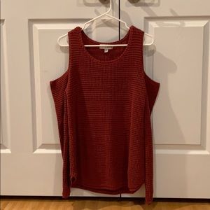 Shoulder cut out sweater